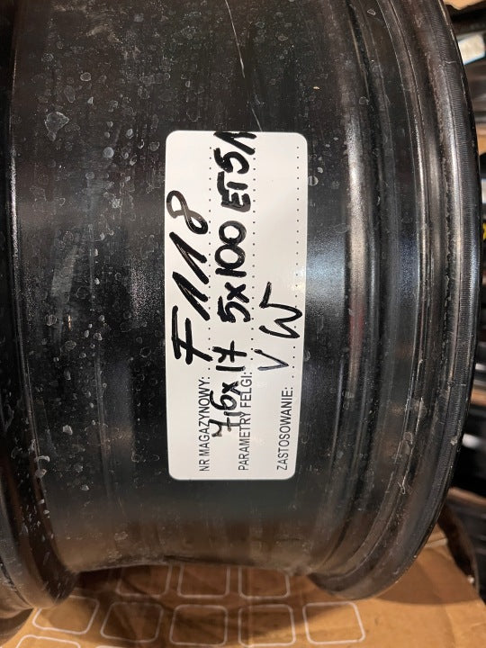 1x Alufelge 17 Zoll 7.5" 5x112 51ET Glanz Schwarz 2G0601025AB VW I Rim Wheel FEL7981545470uf