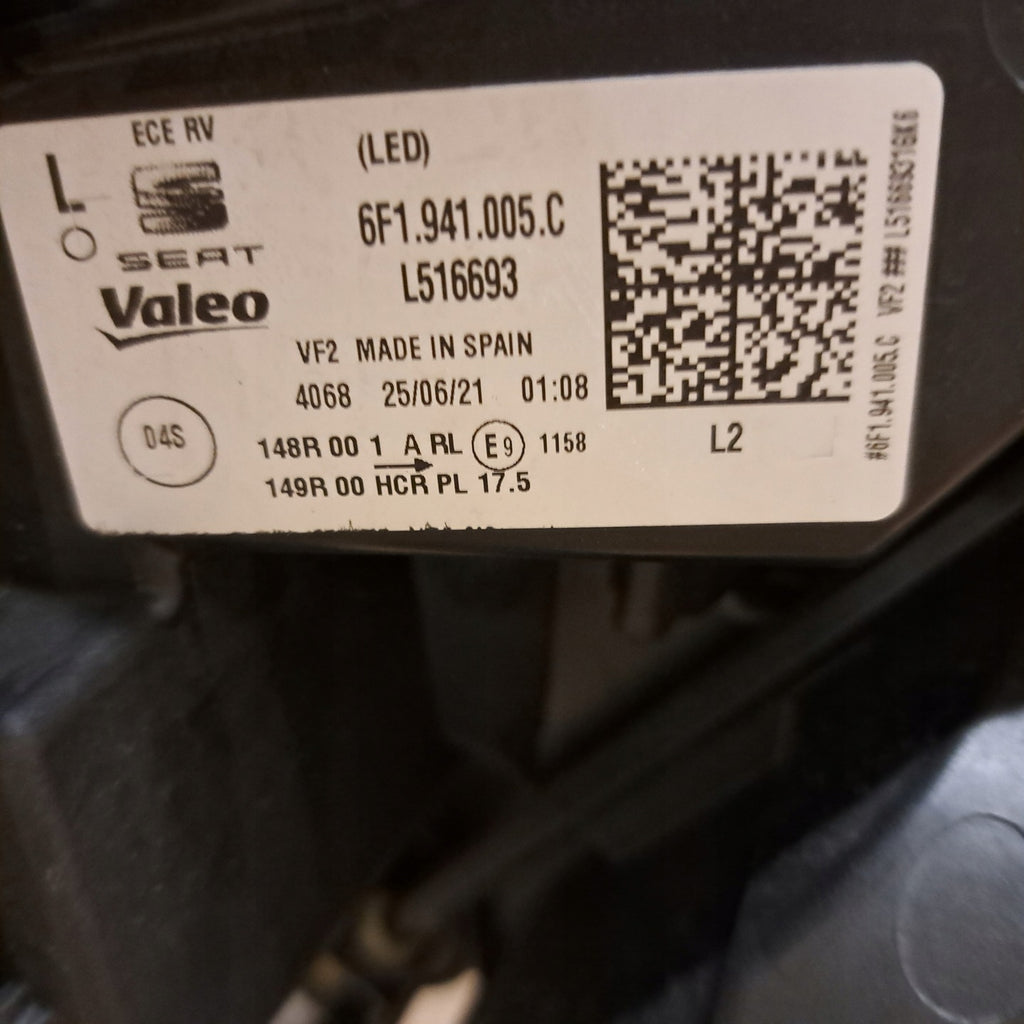 Frontscheinwerfer Seat Ibiza Arona 6F1941005C LED Links Scheinwerfer Headlight