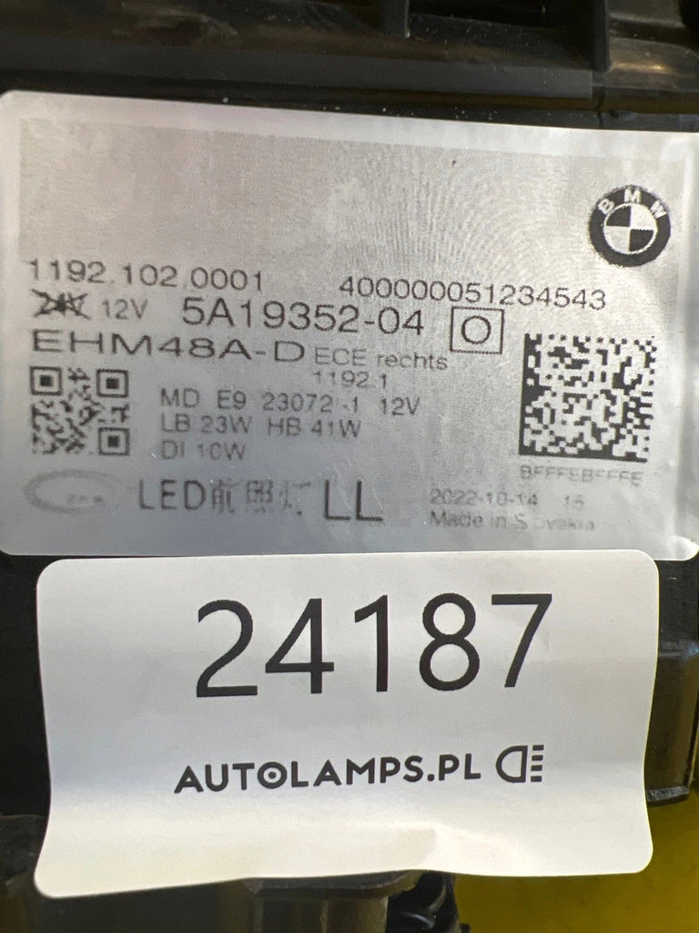 Frontscheinwerfer BMW 4 G22 G23 G26 5A19352-04 Full LED Rechts Headlight SCH1136252679ys