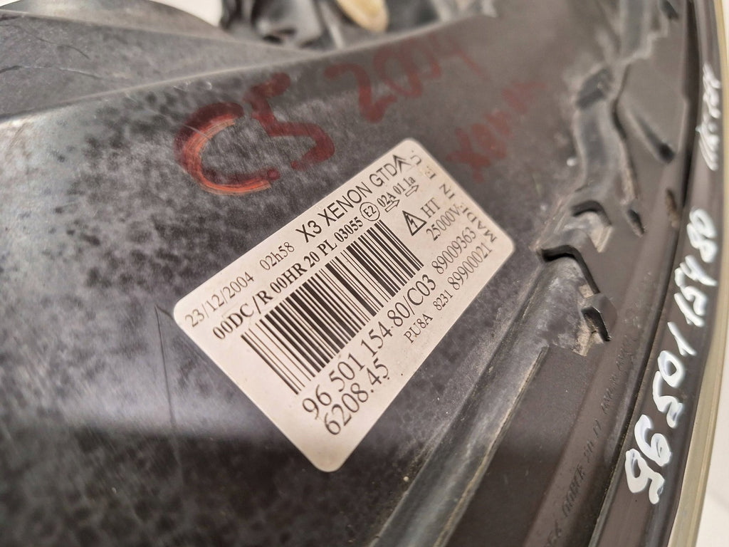 Frontscheinwerfer Citroën C5 II 9650115480 Xenon Links Scheinwerfer Headlight