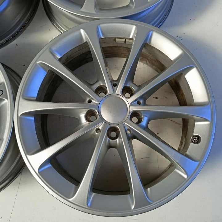 4x Alufelge 17 Zoll 6.5" 5x112 44ET Glanz Silber A1774010300 Mercedes-Benz FEL9147498890oe