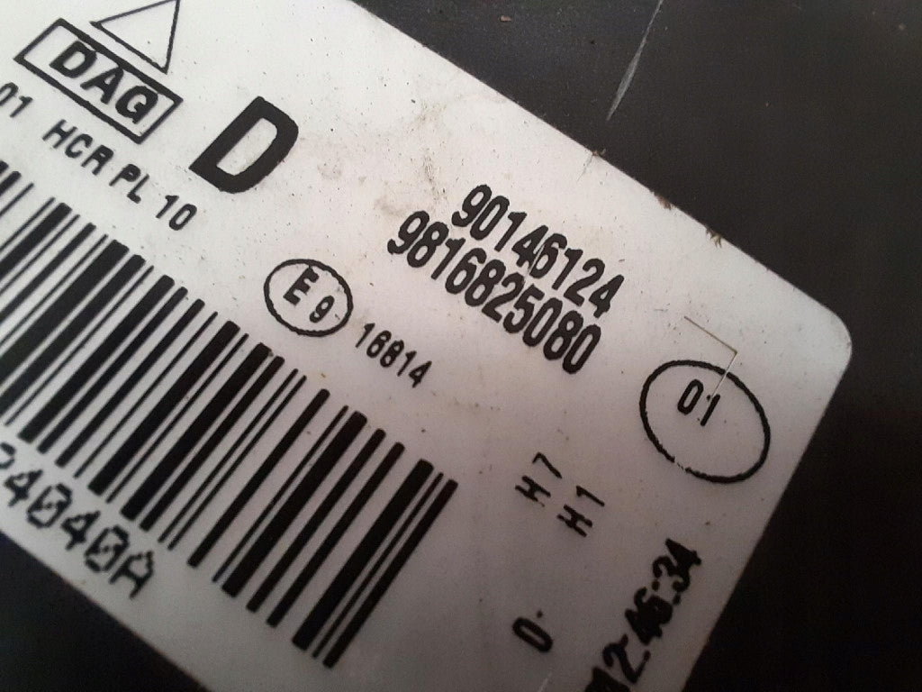 Frontscheinwerfer Citroën Berlingo 9819899980 Rechts Scheinwerfer Headlight