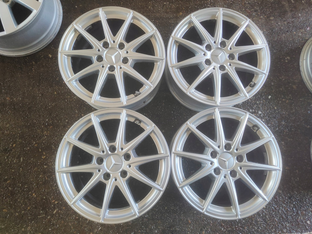 4x Alufelge 16 Zoll 6.5" 5x112 44ET Glanz Silber A1774011100 Mercedes-Benz FEL7674651223oo