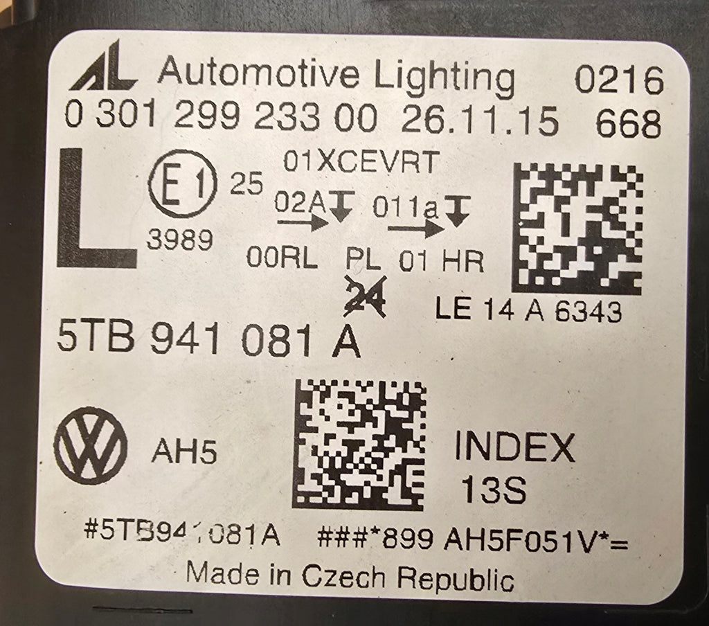 Frontscheinwerfer VW Touran 5TB941081 LED Links Scheinwerfer Headlight SCH6665228453zb