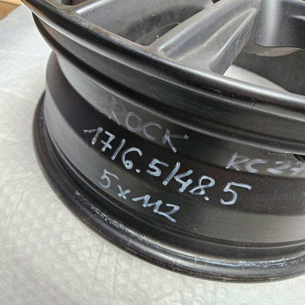 1x Alufelge 17 Zoll 6.5" 5x112 48 5ET Glanz Schwarz RC27-657 Audi Rim Wheel FEL4926853415tn