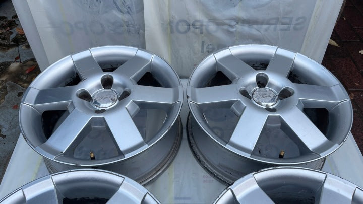 4x Alufelge 16 Zoll 6.0" 4x108 34ET Glanz Silber 3S51AB Ford Fiesta I Fusion FEL5102439130yh