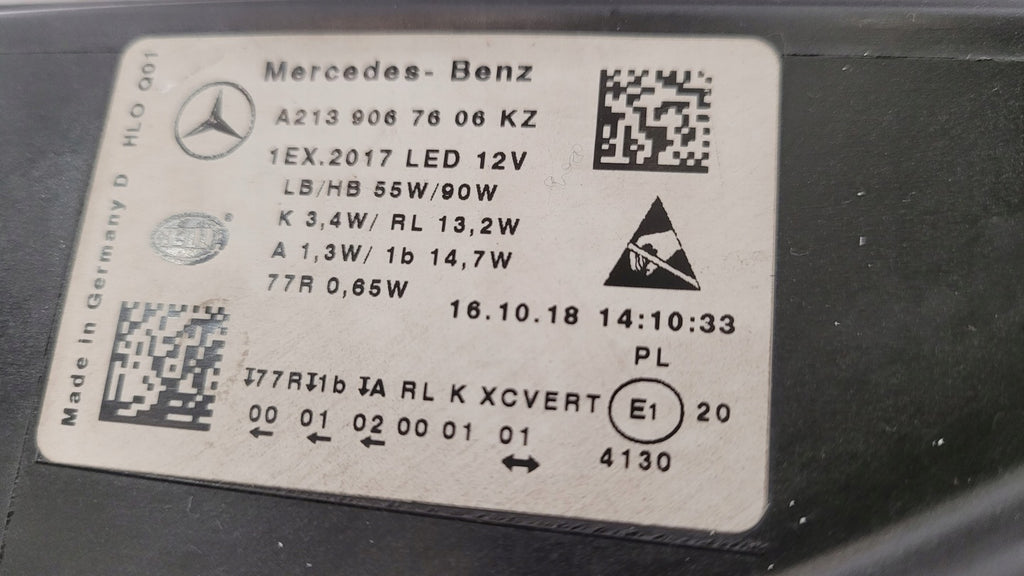 Frontscheinwerfer BMW W213 A2139067606 LED Rechts Scheinwerfer Headlight SCH6200258859yp