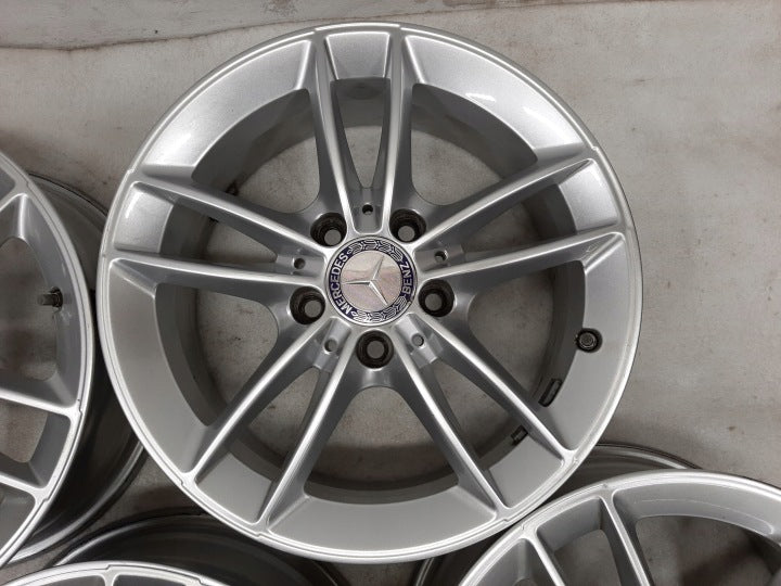4x Alufelge 16 Zoll 6.5" 5x112 44ET Glanz Silber A1774010100 Mercedes-Benz W177 FEL3463137750px