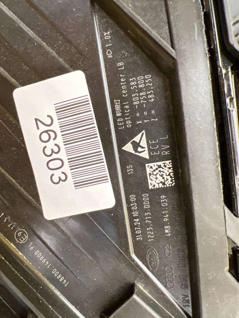 Frontscheinwerfer Audi Q8 4M8941039 LED Links Scheinwerfer Headlight