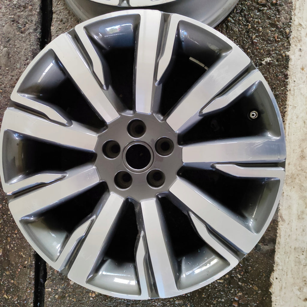 1x Alufelge 19 Zoll 8.0" 5x108 45ET Glanz Silber Land Rover Rim Wheel FEL3334558722we