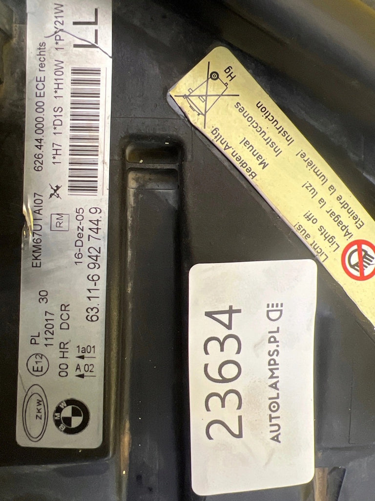 Frontscheinwerfer BMW 3 E91 E90 69427449 Xenon Rechts Scheinwerfer Headlight SCH2558157560hh