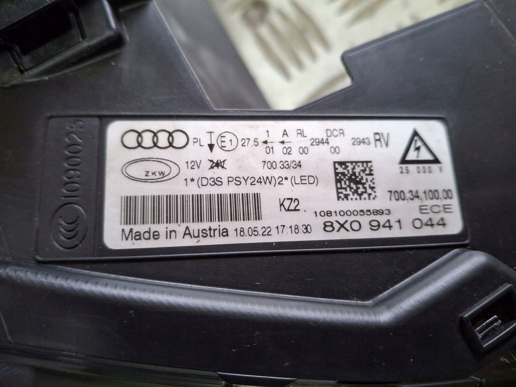 Frontscheinwerfer Audi A1 8X0941044 Xenon Rechts Scheinwerfer Headlight SCH2055420416nz