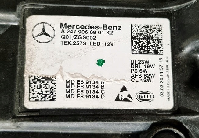 Frontscheinwerfer Mercedes-Benz Gla 2479066901 Links Scheinwerfer Headlight SCH1811846648ay