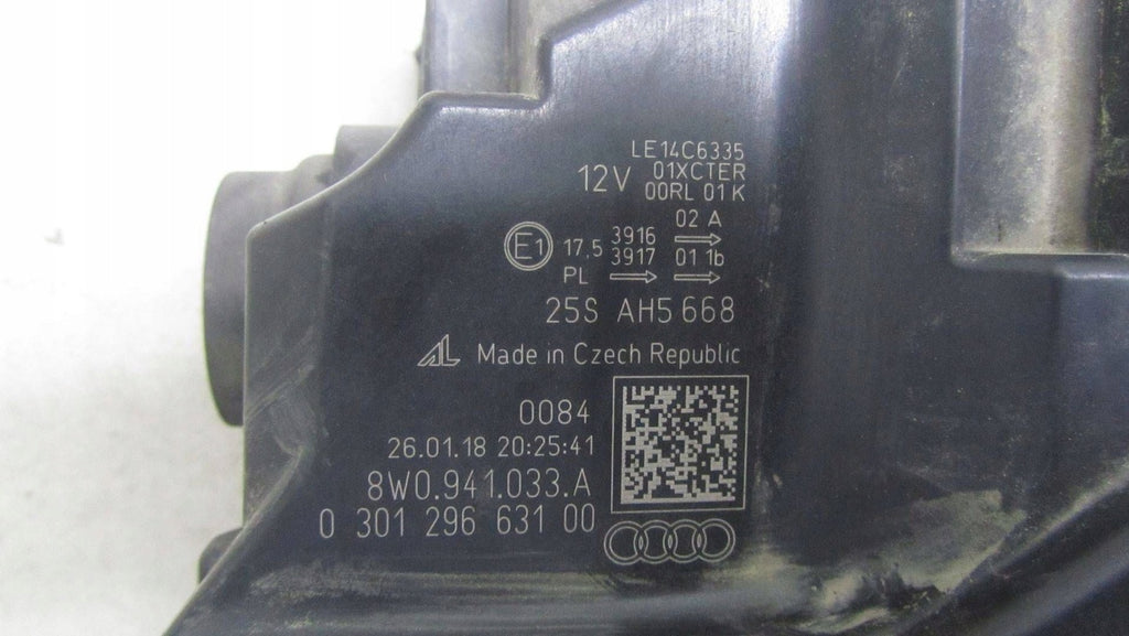 Frontscheinwerfer Audi A4 B9 8W0941033A Full LED Links Scheinwerfer Headlight SCH2397150913un