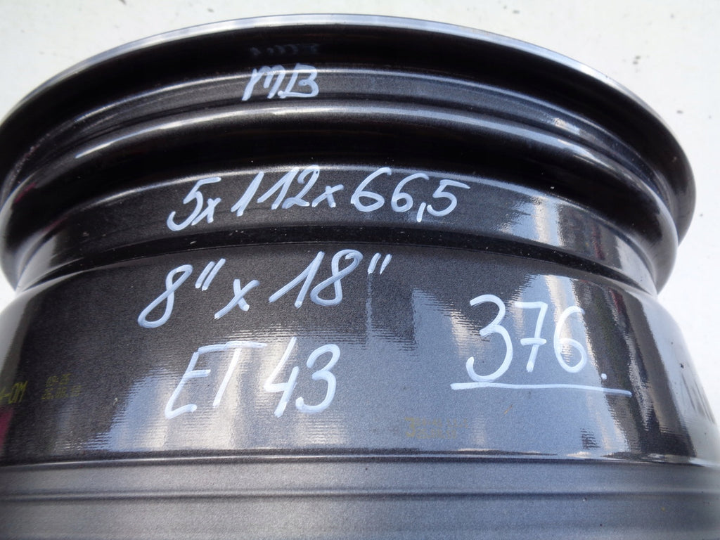 1x Alufelge 18 Zoll 8.0" 5x112 43ET Glanz Silber A2134011400 Mercedes-Benz