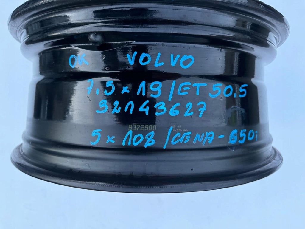 1x Alufelge 19 Zoll 7.5" 5x108 50 5ET Glanz Schwarz 32143627 Volvo Xc40 FEL3218863098xl