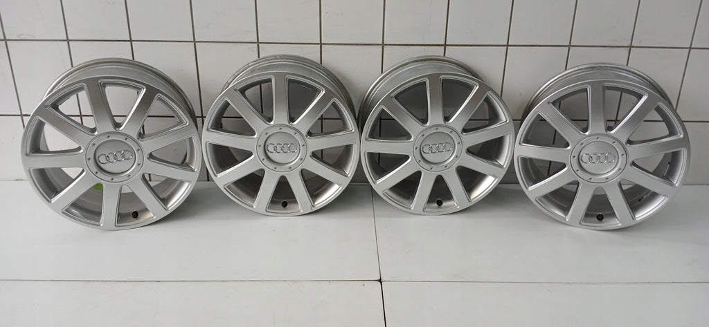 4x Alufelge 17 Zoll 7.5" 5x112 43ET Glanz Silber 8D0601025AD Audi C5 A4 B6 B7 FEL6808013507dt