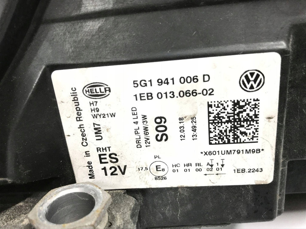 Frontscheinwerfer VW Golf VII I 5G1941006D Rechts Scheinwerfer Headlight SCH7900855227hx