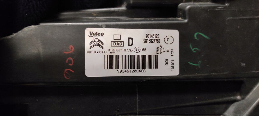 Frontscheinwerfer Citroën Berlingo 9816824780 Rechts Scheinwerfer Headlight