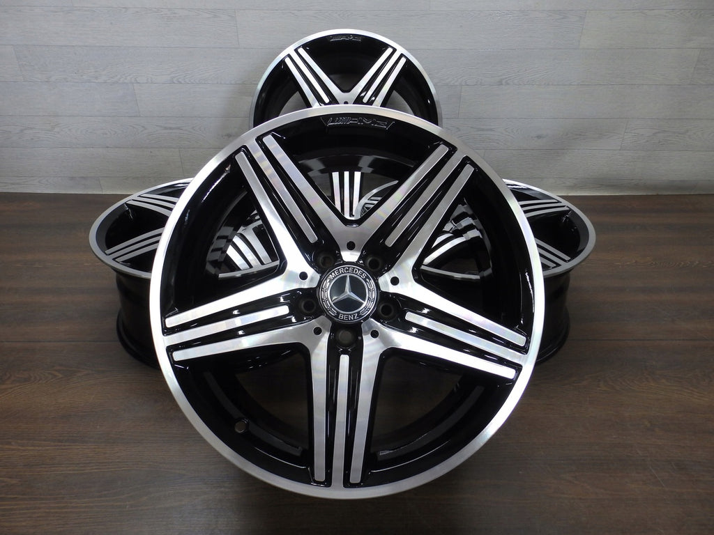 4x Alufelge 18 Zoll 8.0" 5x112 48ET Glanz Schwarz A1764010402 Mercedes-Benz Amg