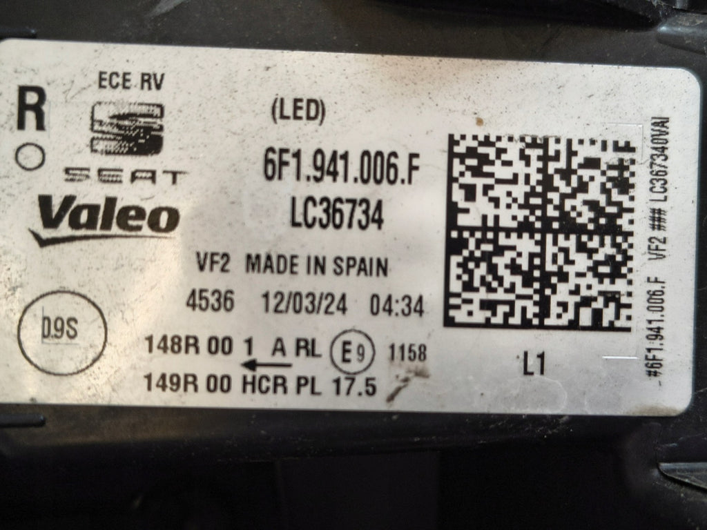Frontscheinwerfer Seat Ibiza I 6F1941006F LED Rechts Scheinwerfer Headlight SCH6325529101aa