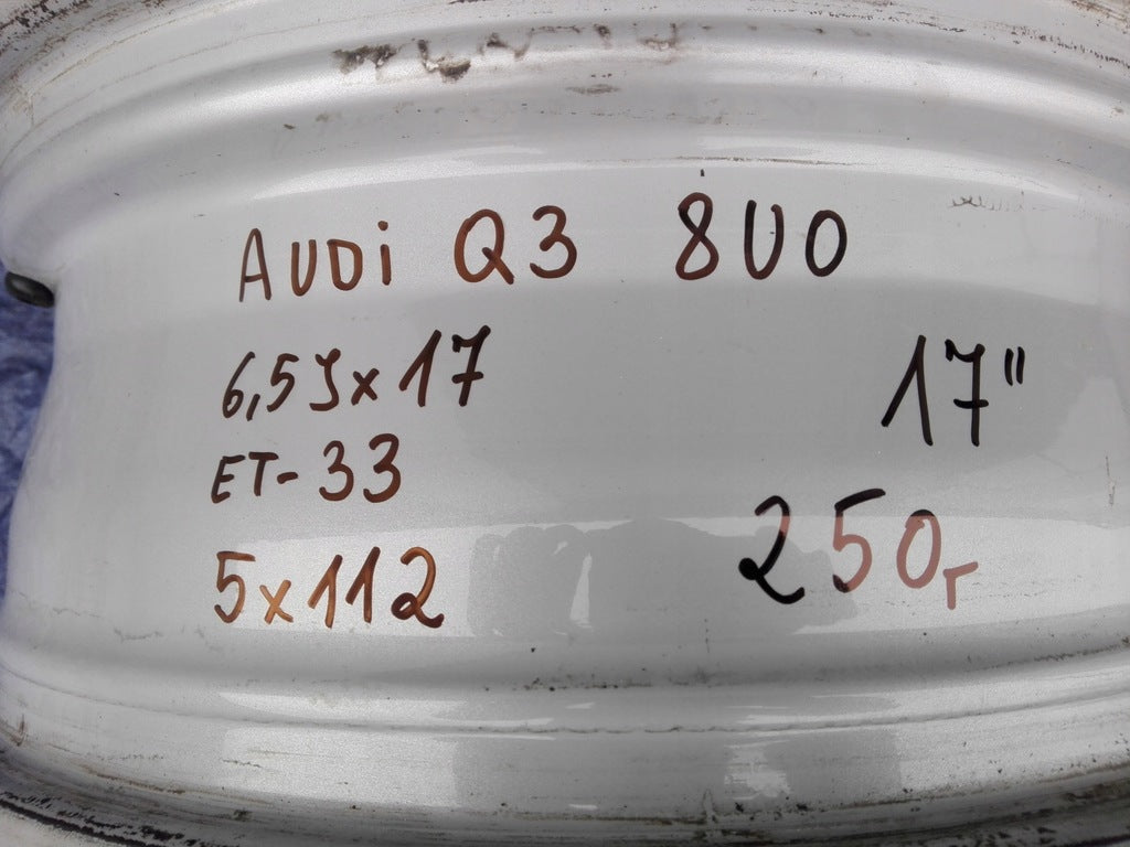 1x Alufelge 17 Zoll 6.5" 5x112 33ET Glanz Silber 8U0601025E Audi Q3 Rim Wheel FEL3023318495xy