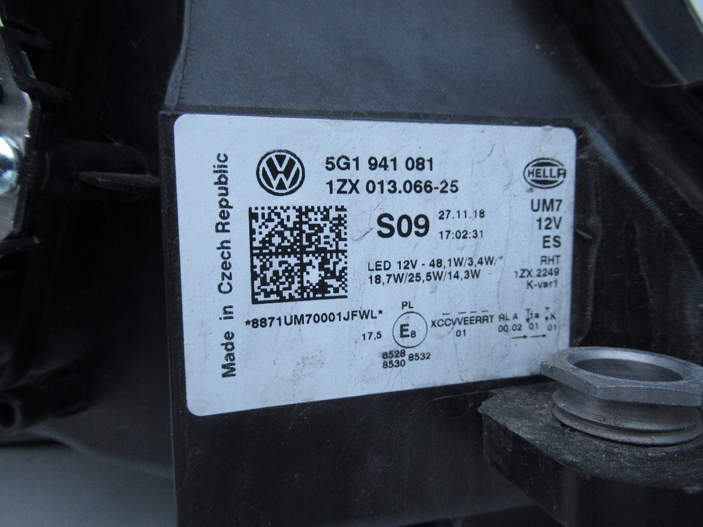 Frontscheinwerfer VW Golf VII 5G1941081 Full LED Links Scheinwerfer Headlight SCH3345046353il