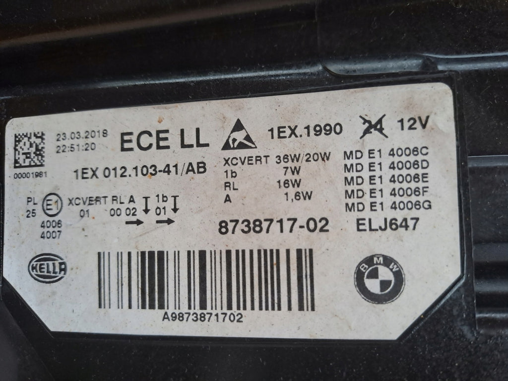 Frontscheinwerfer BMW 3 F30 F31 8738717-02 LED Links Scheinwerfer Headlight SCH4143167904tr