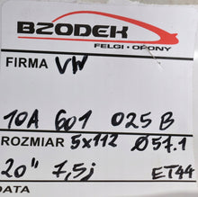 Load image into Gallery viewer, 4x Alufelge 20 Zoll 7.5" 5x112 44ET Glanz Schwarz 10A601025B VW Golf Rim Wheel FEL5856715788be