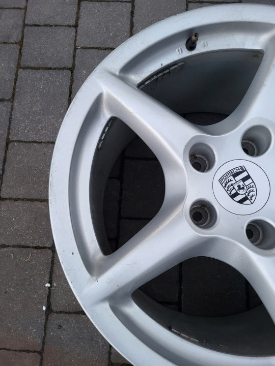 1x Alufelge 18 Zoll 11.0" 5x130 51ET Glanz Silber 99736214200 Porsche Carrera FEL9018350924fs