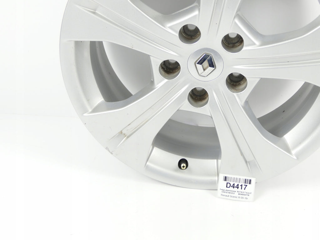 1x Alufelge 17 Zoll 7.0" 5x114.3 403005377R Renault Megane III 1 Scenic FEL6903619734rx