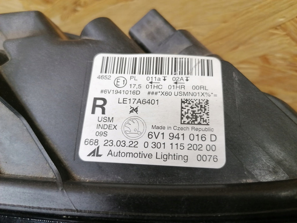 Frontscheinwerfer Skoda Fabia III 6V1941016D LED Rechts Scheinwerfer Headlight SCH3426065106az