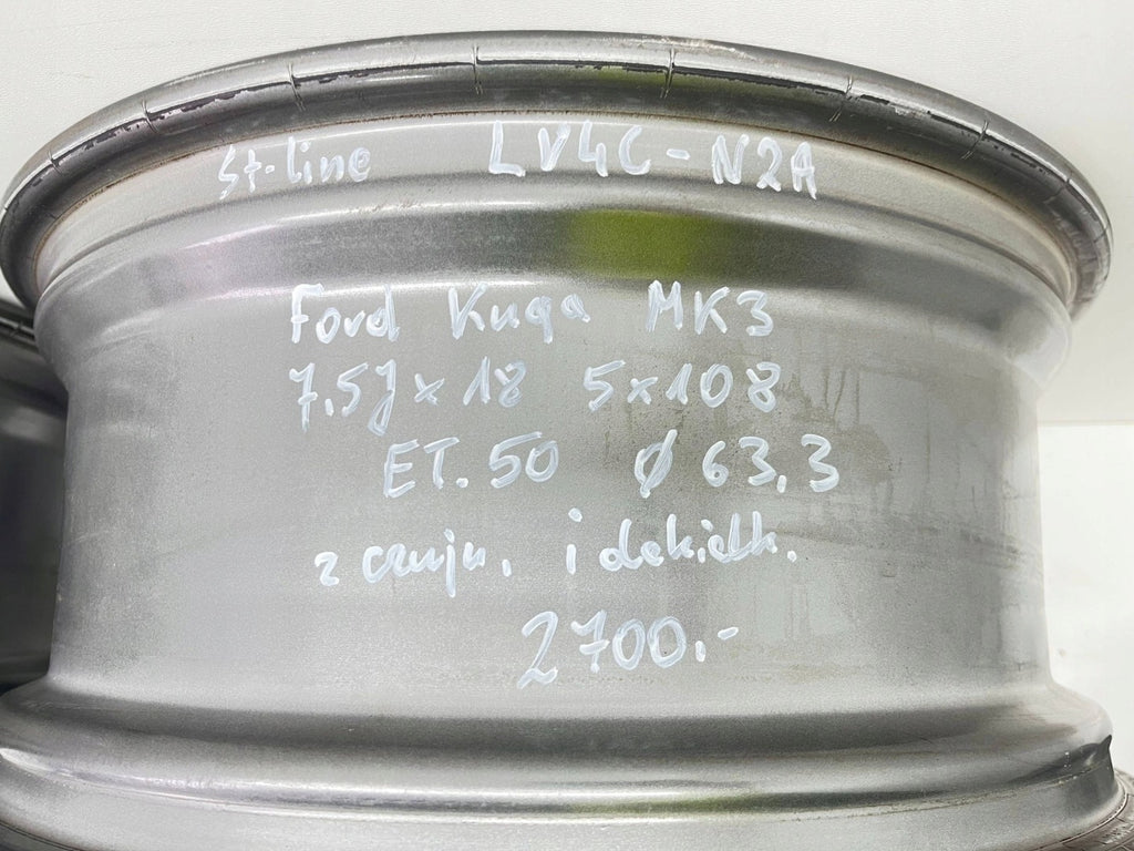 1x Alufelge 18 Zoll 7.5" 5x108 50ET Glanz Grau LV4CN2A Ford Kuga Iii Rim Wheel FEL4940380035ku