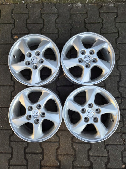 4x Alufelge 15 Zoll 6.0" 5x114.3 50ET Glanz Silber Mazda Premacy Rim Wheel FEL8129788690ch