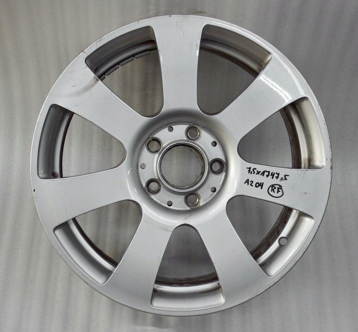 1x Alufelge 17 Zoll 7.5" 5x112 47 5ET Matt Silber A2044013502 Mercedes-Benz X204 FEL9871461714ra