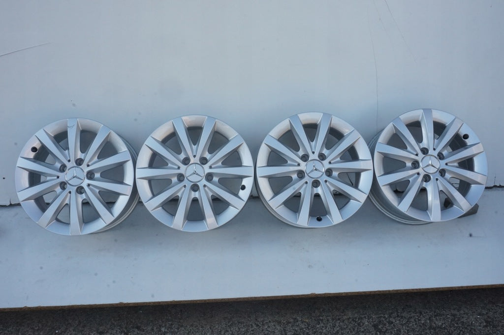 4x Alufelge 16 Zoll 6.5" 5x112 49ET Matt Silber A2464010500 Mercedes-Benz W246 FEL2895627772oh