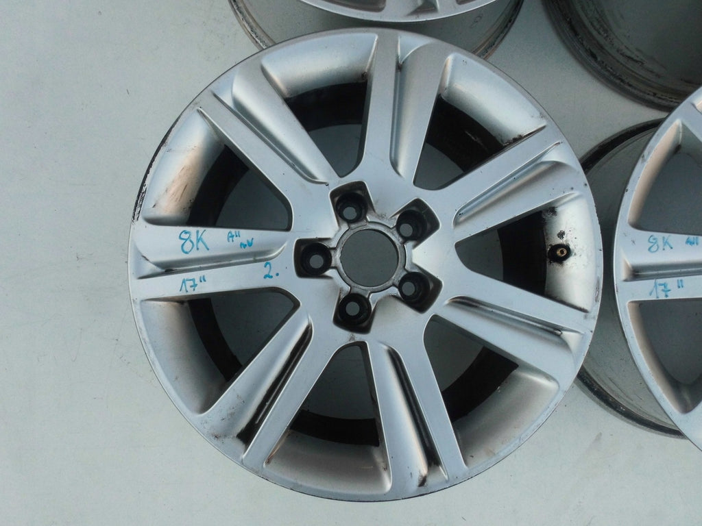 4x Alufelge 17 Zoll 7.5" 5x112 45ET Glanz Silber 8K0601025B Audi A4 B8 Rim Wheel