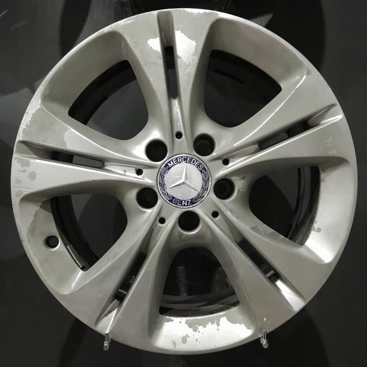 4x Alufelge 17 Zoll 7.0" 5x112 48 5ET Matt Silber Mercedes-Benz W205 W204 FEL5740790270ey