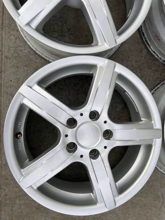 4x Alufelge 16 Zoll 6.0" 5x112 46ET Glanz Silber Seat Rim Wheel FEL6171375547jg