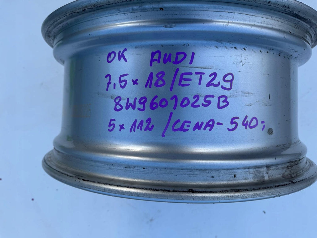 1x Alufelge 18 Zoll 7.5" 5x112 29ET 8W9601025B Audi Rim Wheel FEL6987619172mn