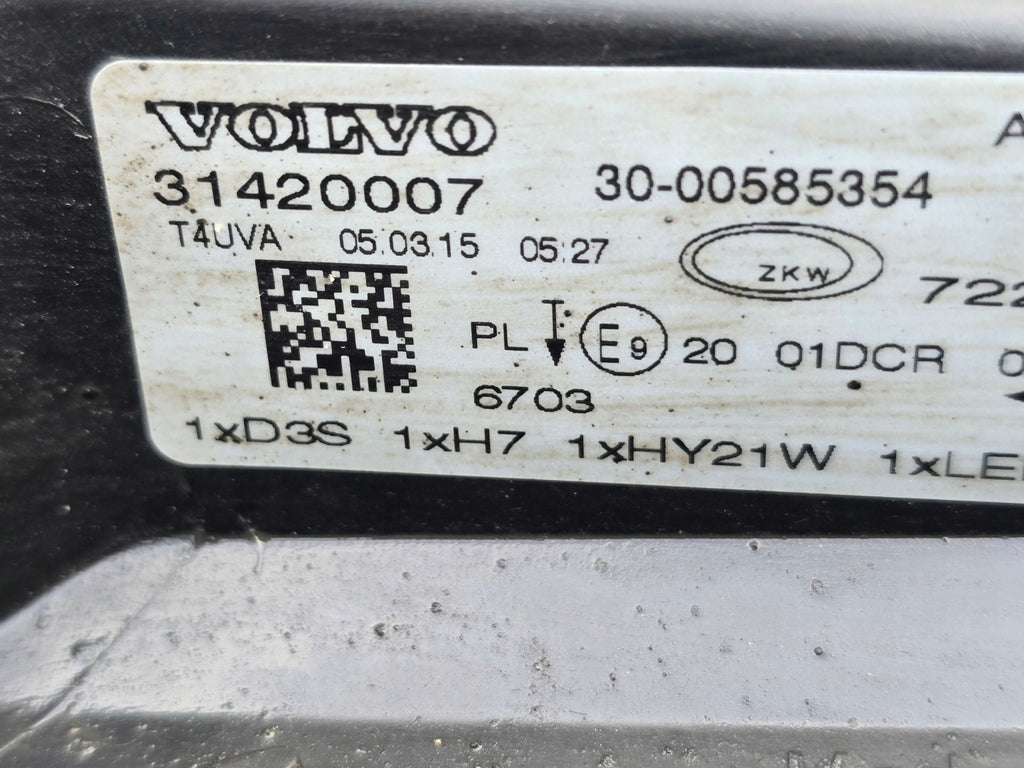 Frontscheinwerfer Volvo V40 31420007 Xenon Links Scheinwerfer Headlight SCH4382517393yu