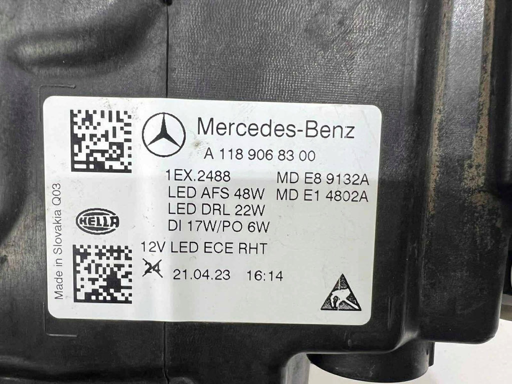 Frontscheinwerfer Mercedes-Benz Cla X118 C118 A1189068300 Links Headlight SCH5113270814uz