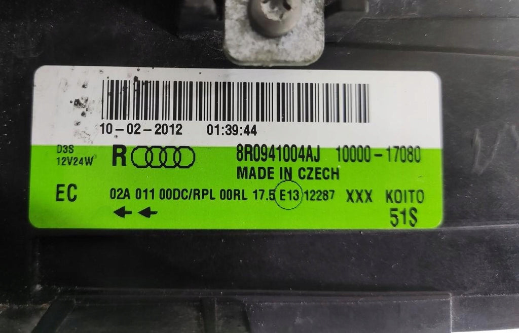 Frontscheinwerfer Audi Q5 8R0941004AJ Xenon Rechts Scheinwerfer Headlight SCH4871015925nf