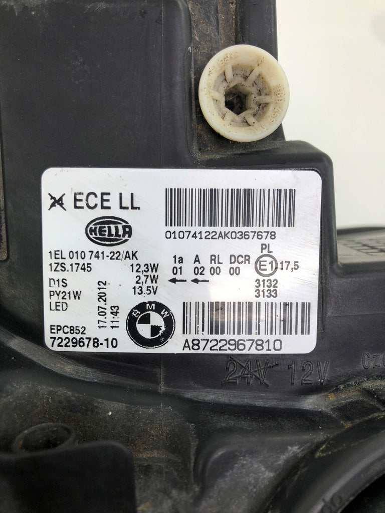 Frontscheinwerfer BMW F21 F20 7229678 Xenon Rechts Scheinwerfer Headlight SCH1922759883ca