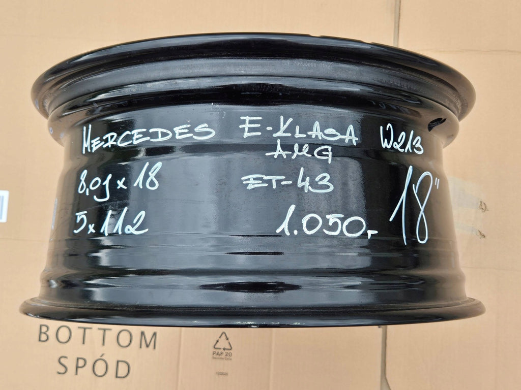 1x Alufelge 18 Zoll 8.0" 5x112 43ET Glanz Schwarz A2134016300 Mercedes-Benz W213 FEL6792937814gy