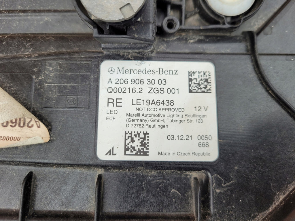 Frontscheinwerfer Mercedes-Benz W206 A2069063003 Full LED Rechts Headlight SCH6921884667ey