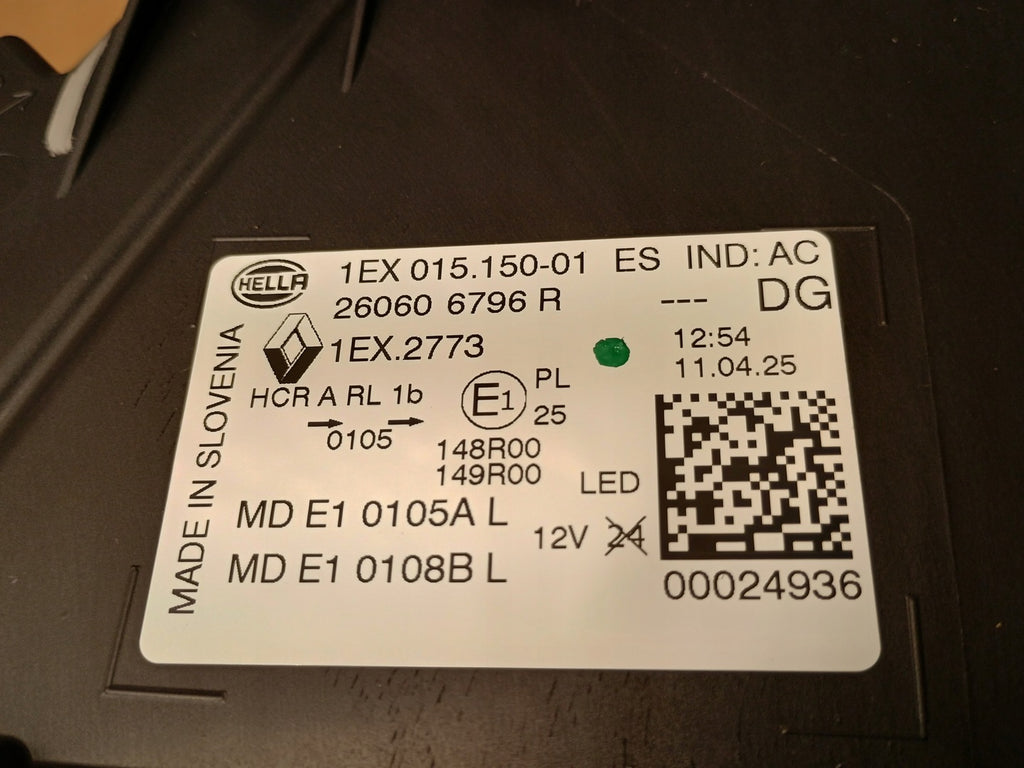 Frontscheinwerfer Renault 260606796R LED Links Scheinwerfer Headlight SCH9572734012fy
