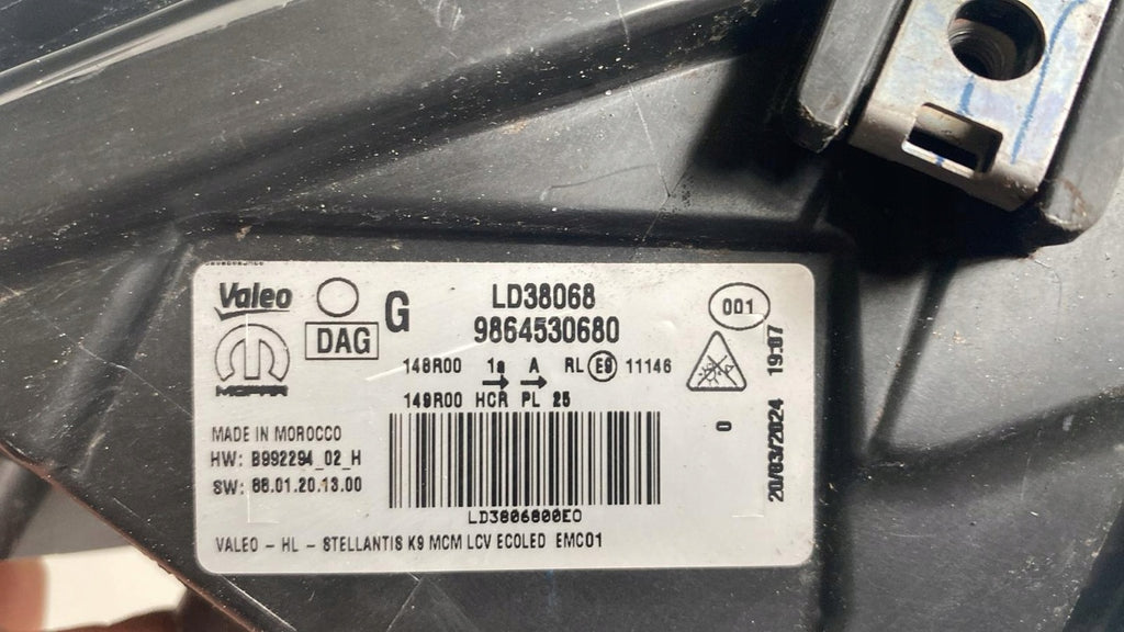 Frontscheinwerfer Fiat Doblo Proace LD38068 Links Scheinwerfer Headlight SCH1586367547xo