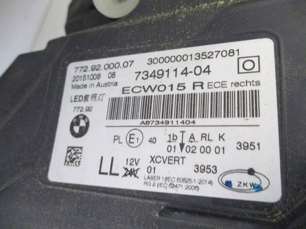 Frontscheinwerfer BMW 7 G11 G12 7349114 7349113 Laser Rechts oder Links SCH9112850458kk