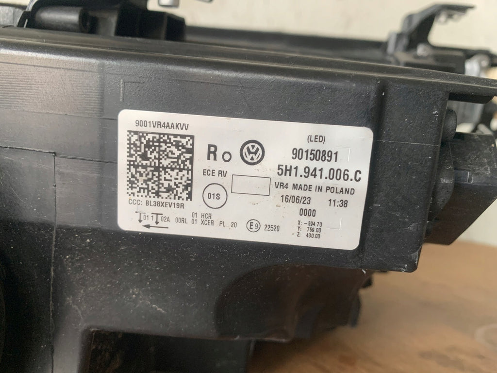 Frontscheinwerfer VW Golf VIII 5H1941006C LED Rechts Scheinwerfer Headlight SCH1145587023sy